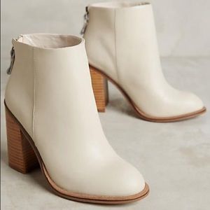 White Ankle Boots from Anthropologie.